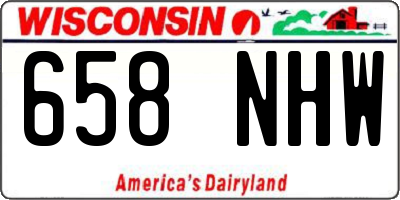 WI license plate 658NHW
