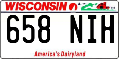 WI license plate 658NIH