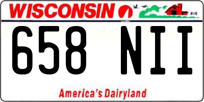 WI license plate 658NII