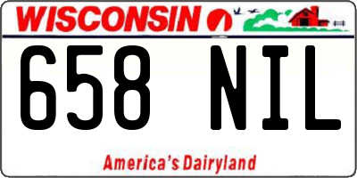WI license plate 658NIL