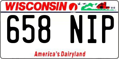 WI license plate 658NIP
