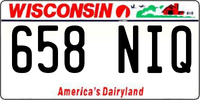 WI license plate 658NIQ