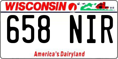 WI license plate 658NIR