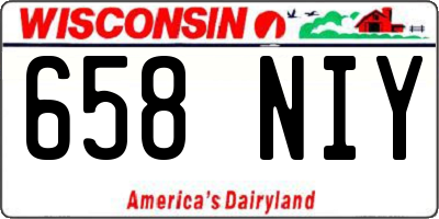 WI license plate 658NIY
