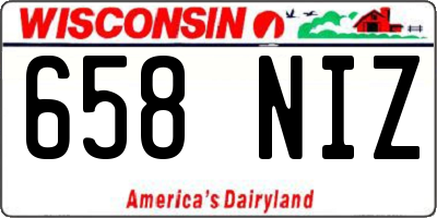 WI license plate 658NIZ