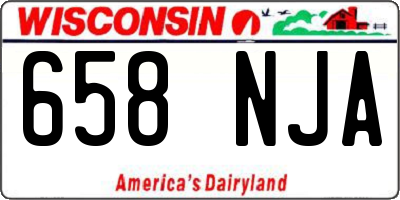 WI license plate 658NJA