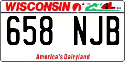 WI license plate 658NJB