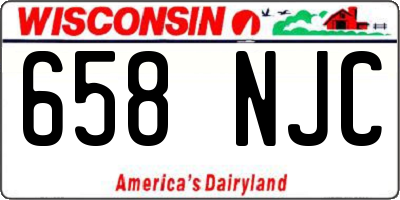 WI license plate 658NJC
