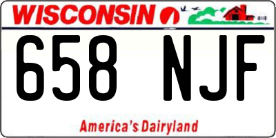 WI license plate 658NJF