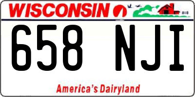 WI license plate 658NJI