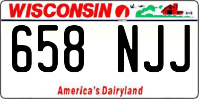 WI license plate 658NJJ