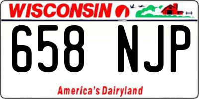 WI license plate 658NJP