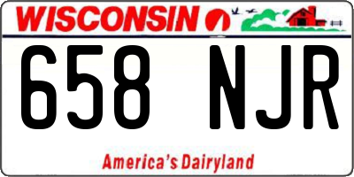 WI license plate 658NJR