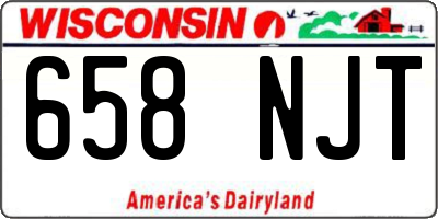 WI license plate 658NJT