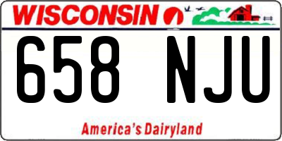 WI license plate 658NJU