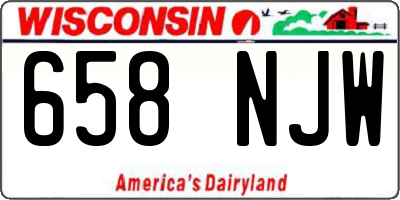 WI license plate 658NJW
