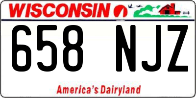 WI license plate 658NJZ