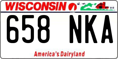WI license plate 658NKA