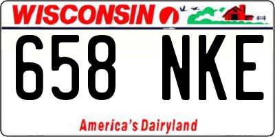 WI license plate 658NKE