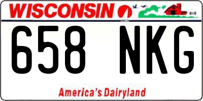 WI license plate 658NKG