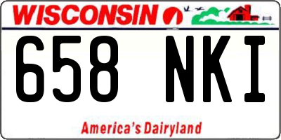 WI license plate 658NKI