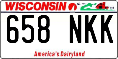 WI license plate 658NKK