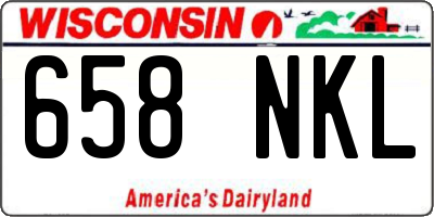 WI license plate 658NKL