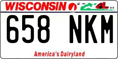 WI license plate 658NKM