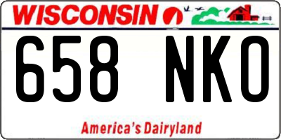 WI license plate 658NKO
