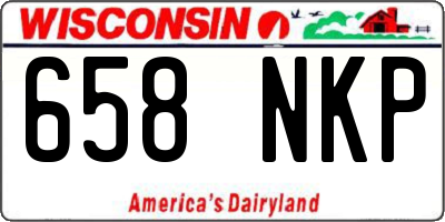 WI license plate 658NKP