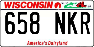 WI license plate 658NKR