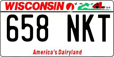 WI license plate 658NKT