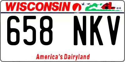 WI license plate 658NKV