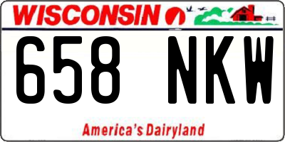 WI license plate 658NKW
