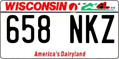 WI license plate 658NKZ