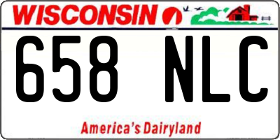 WI license plate 658NLC