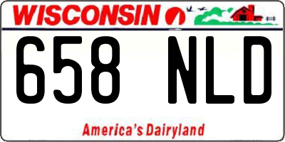 WI license plate 658NLD