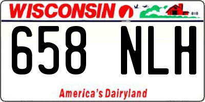 WI license plate 658NLH