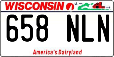 WI license plate 658NLN