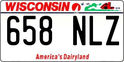 WI license plate 658NLZ