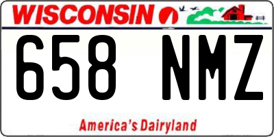 WI license plate 658NMZ