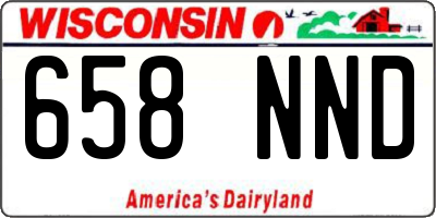 WI license plate 658NND