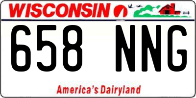 WI license plate 658NNG