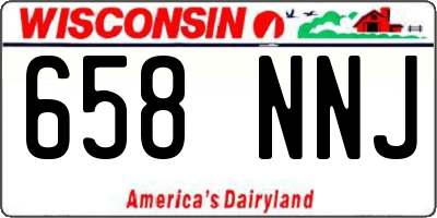WI license plate 658NNJ