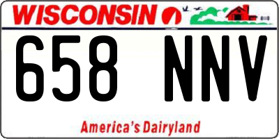 WI license plate 658NNV