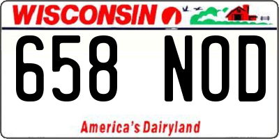 WI license plate 658NOD