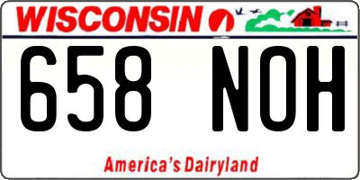 WI license plate 658NOH