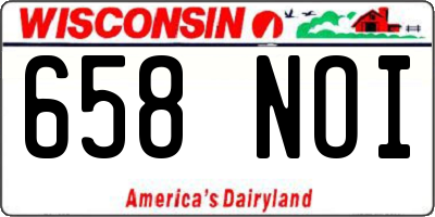 WI license plate 658NOI