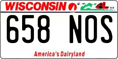 WI license plate 658NOS