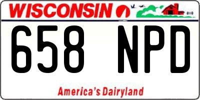 WI license plate 658NPD